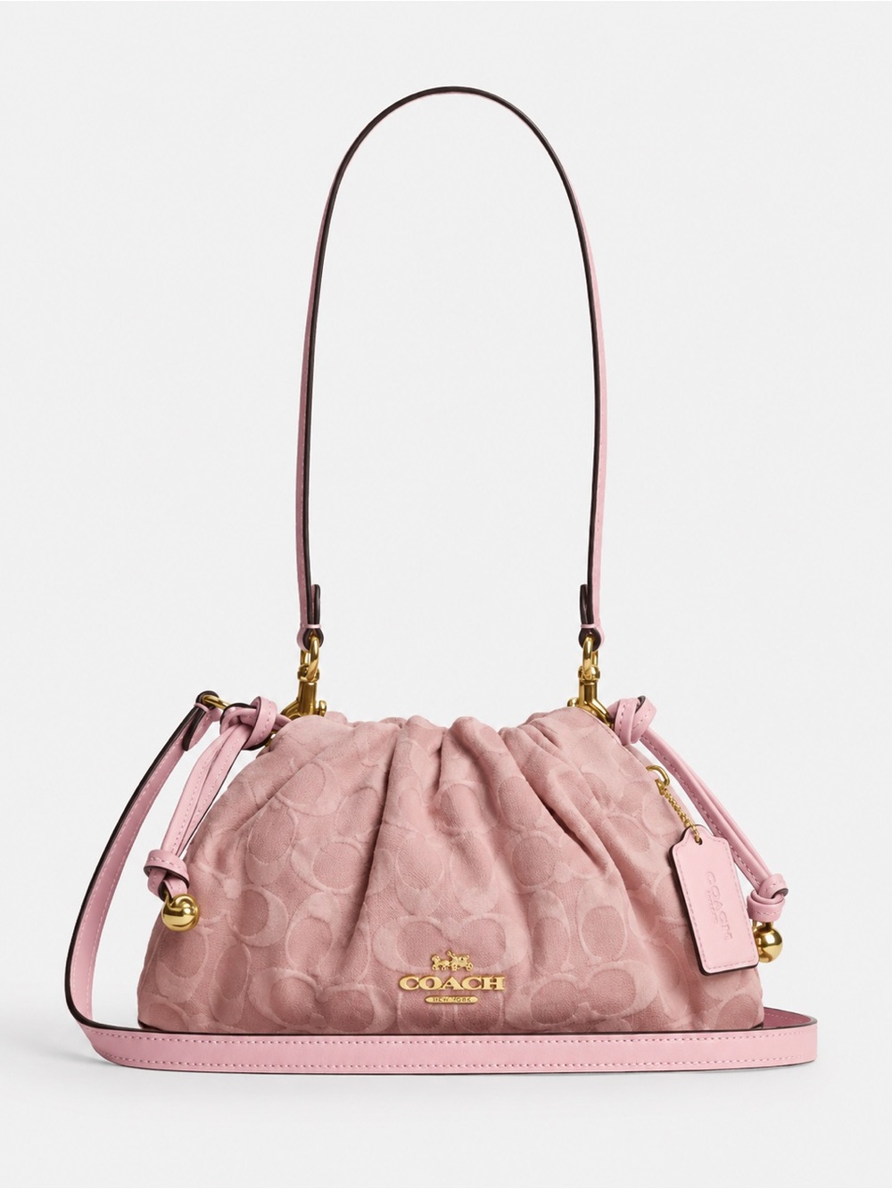 ❌SOLD❌🌸Coach Faye Shoulder Bag in Pink Signature Denim #CER68🌸 - Picture 1 of 11